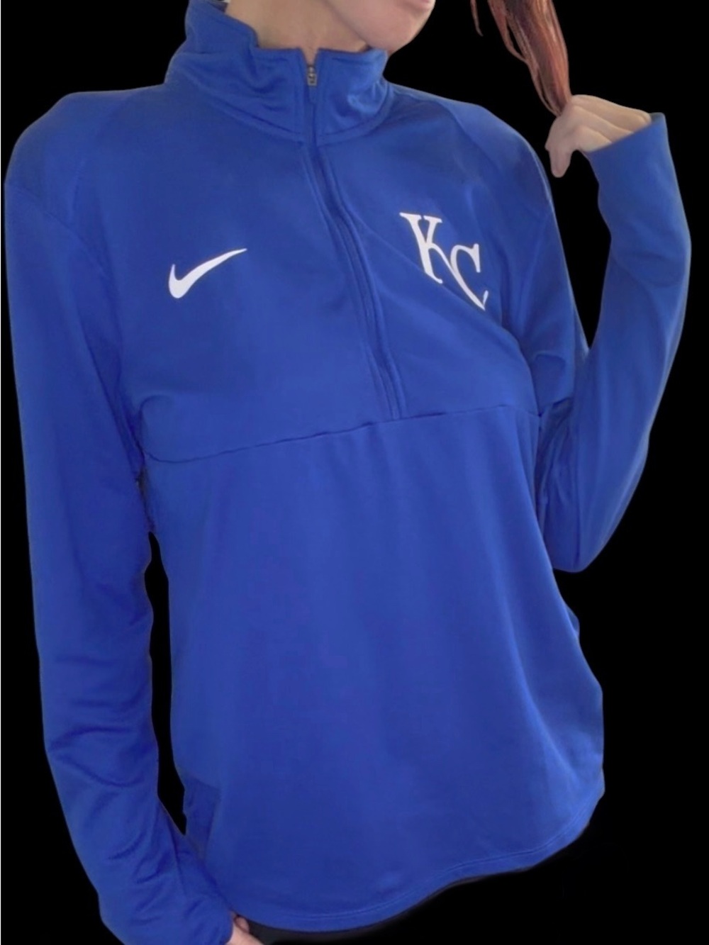 Nike Women's KC Royal Blue Quarter-Zip Pullover